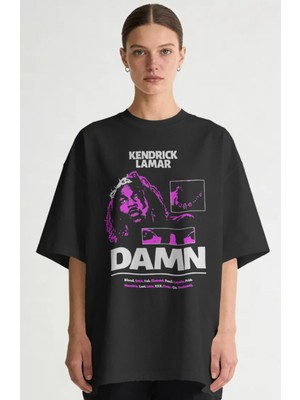 Sevbano Kendrick Lamar Rapper Şarkıcı Baskılı Unisex Oversize Premium Tişört