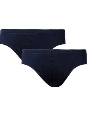 Kom Paul Pamuklu Basic 2 Li Erkek Slip - Lacivert