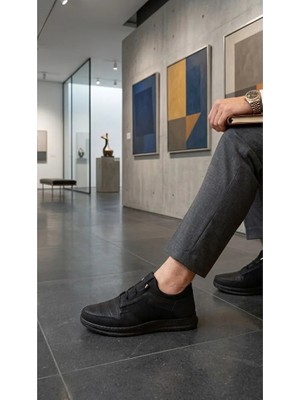 BEREN Erkek Hakiki Deri & Süet Kroko Detaylı Smart Casual Günlük Ayakkabı