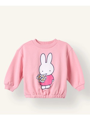 DeFacto Miffy Regular Fıt Bisiklet Yaka Kalın Sweatshirt Kumaşı Sweatshirt Kız BEBEK I2161A526AU