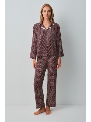 Suwen Arwen Gömlek Yaka Pijama Takımı