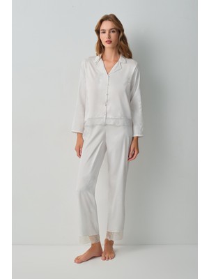 Suwen Bride Gömlek Yaka Pijama Takımı