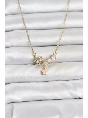 Uslucan Alışveriş 316L Çelik Zincir Gold Renk Yıldız Model Kadın Kolye TJ-BKO11068