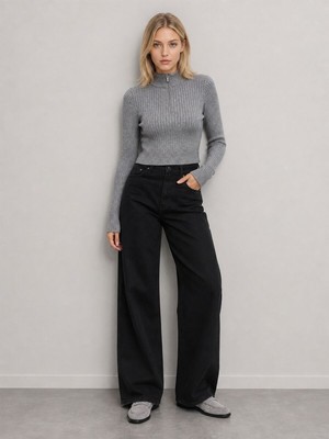 Loft Slim Crop Fit Kadın Kazak