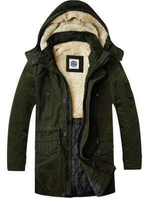 Alaska The Last Frontier Regular Fit Su ve Soğuğa Dayanıklı Kapüşonlu  Uzun Parka Kaban