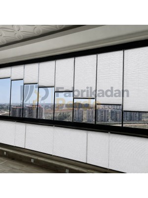 Fabrikadan Perde Esperanza Plise Perde Açık Gri 60 x 130 cm Cam Balkon