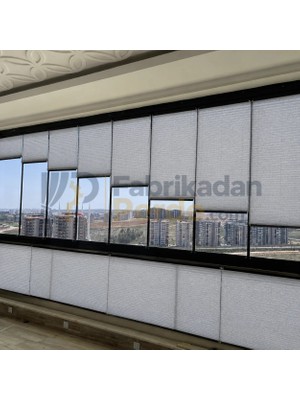 Fabrikadan Perde Esperanza Plise Perde Gümüş Grisi 60 x 100 cm Cam Balkon