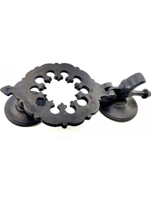 Ankaverse Antika Tarz Dekoratif Pirinç Osmanlı Kapı Tokmağı, Taktak - 265X75MM, Oksit