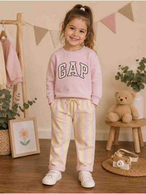 Uçurtma Baby Kids Wikiboom Yazı Detaylı Çizgili Mevsimlik Iki Iplik Kız Çocuk Alt Üst 2'li Takım 3-4yaş, 4-5yaş, 5-6yaş, 7-8yaş, 9-10YAŞ
