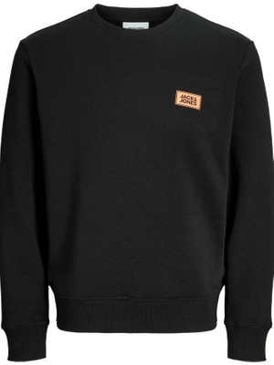 Jack & Jones Jack&jones 12298426 Jjrush Sweat Crew Neck Sn Black Erkek Sweatshirt