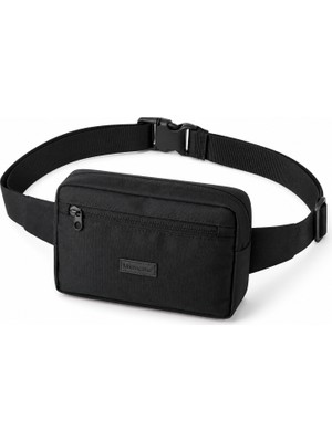 Microcase 3 Bölmeli Ayarlanabilir Askılı Unisex Bel ve Omuz Çantası Siyah AL5681