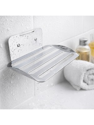 Ardini Sabunluk Yapışkanlı ve Vidalı Oval Model Krom