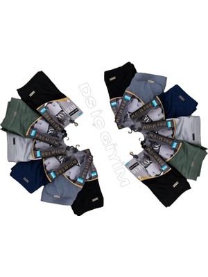 Berrak 4434 Erkek Çok Renkli Likralı Micro Modal Boxer 12 Adet