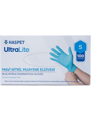 TeknoKapsül Mavi Nitril Muayene Eldiveni (Ultra Lite) - Small