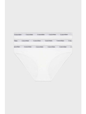 Calvin Klein Kadın Marka Logolu Rahat Kesim Beyaz Külot