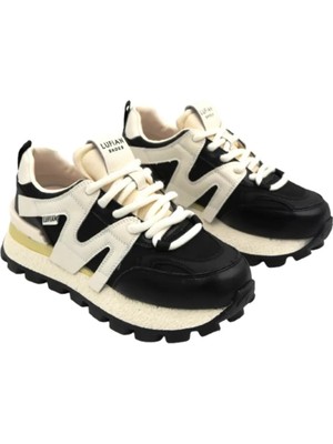 Lufian 121230019 Emily Sneaker Unisex Deri Spor Ayakkabı Siyah