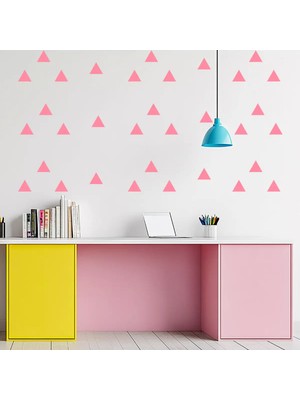 Bugy Bagy 5cm Ebadında 128 Adet Üçgen Sticker - Bebe Pembe