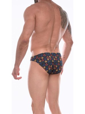 TeknoKapsül Erkek Desenli Slip - Renkli / Xs