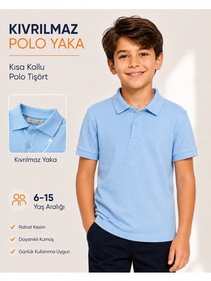 Ilk Okul Polo Yaka Kısa Kol Pike Tişört Canbulgan