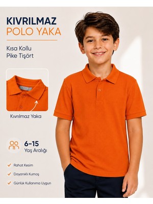 Ilk Okul Polo Yaka Kısa Kol Pike Tişört Canbulgan