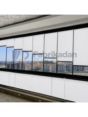 Fabrikadan Perde Esperanza Plise Perde Beyaz 90 x 110 cm Cam Balkon