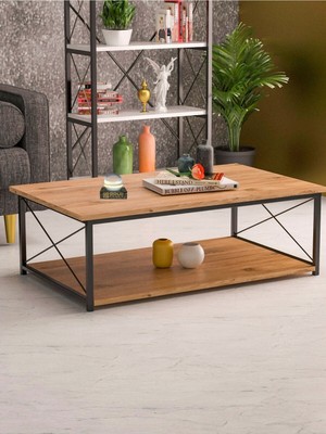 TeknoKapsül Double Orta Sehpa Ceviz 90X50 cm