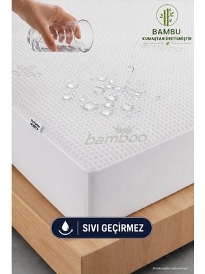 Ely Parker Yumuşak-Sessiz Bambu Kumaş Sıvı Geçiremez Fitted Alez Yatak Koruyucu Alez