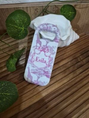 Ufuk Çizgisi Safari Temalı Pembe Kız Bebek Hediyelik Açacak  MAGNET20LI (Jelatinli)