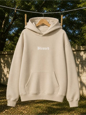 Enb1r Moda Unisex Kapüşonlu Sweatshirt Kanguru Cepli Oversize Rahat Kalıp Günlük Spor Şık Sweat