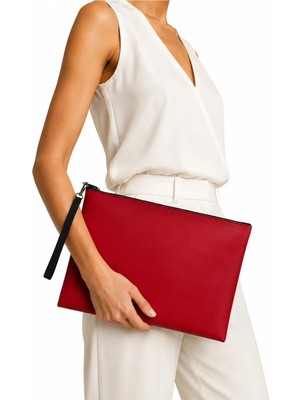 Wallery Bags El Portföyü Clutch Çanta Bilek Askılı Fermuarlı Kadın Çantası
