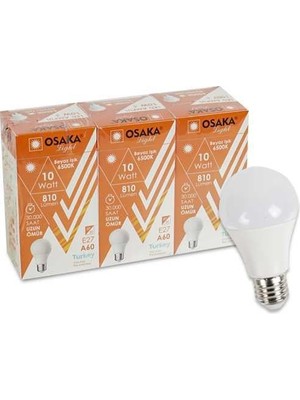 TeknoKapsül 10W 3lü Beyaz LED Ampül