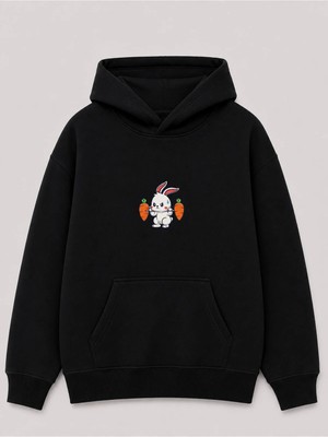 Enb1r Moda Unisex Kapüşonlu Sweatshirt Kanguru Cepli Oversize Rahat Kalıp Günlük Spor Şık Sweat