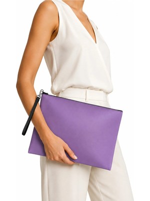 Wallery Bags El Portföyü Clutch Çanta Bilek Askılı Fermuarlı Kadın Çantası