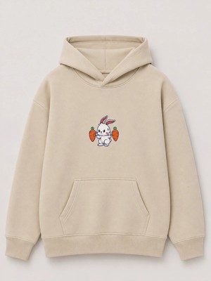 Enb1r Moda Unisex Kapüşonlu Sweatshirt Kanguru Cepli Oversize Rahat Kalıp Günlük Spor Şık Sweat