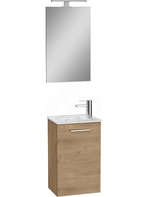 Vitra Mia Serisi 40 cm Banyo Dolabı Işıklı Düz Ayna ve Kapaklı Banyo Dolabı