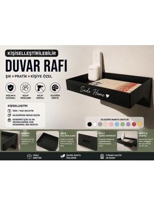 Print Zone Duvara Organizer Raf - Telefon, Anahtar ve Cüzdan Için Pratik Duvar Tepsisi (Kişiselleştirilebilir)