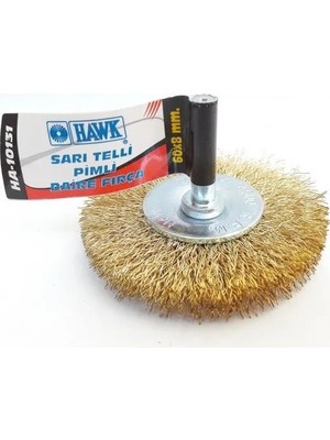 TeknoKapsül HA10131 Pimli Sarı Tel Daire Fırça 60X8 mm