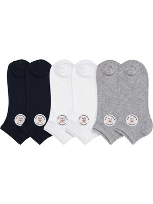 TeknoKapsül Unisex Dikişsiz Kısa Konç 6'lı Patik Çorap, %85 Pamuklu Geri Dönüştürülmüş Iplik, Parfümlü, Siyah Beyaz Gri, Yumuşak Nefes Alan Günlük Spor Çorabı