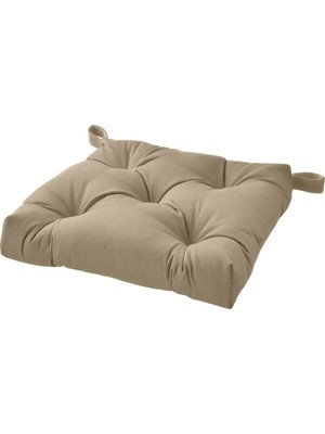 IKEA Bej Sandalye Minderi 35X38 cm - Yumuşak Dolgulu Modern Ergonomik Rahat Oturak Kılıflı
