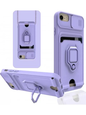 TeknoKapsül Newface Apple Iphone 6 Kılıf Zuma Kartvizitli Yüzüklü Silikon - Lila