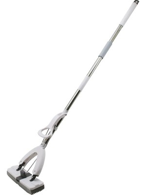 TeknoKapsül Mop Kendinden Sıkmalı Pva Sünger Mop - Kelebek Mop Krom Sap = 110CM + Plastik BAŞLIK=135CM