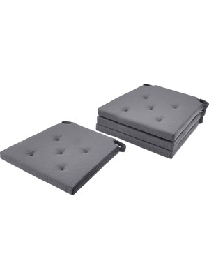 IKEA Gri Sandalye Minderi 35X40 cm - Yumuşak Dolgulu Modern Ergonomik Rahat Oturak Kılıflı