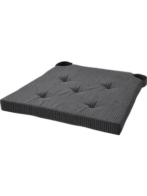 IKEA Siyah Sandalye Minderi 35X40 cm - Yumuşak Dolgulu Modern Ergonomik Rahat Oturak Kılıflı
