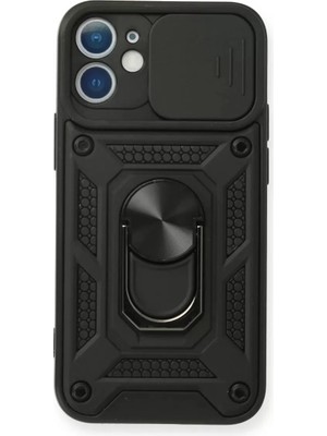 TeknoKapsül Newface Apple Iphone 11 Kılıf Pars Lens Yüzüklü Silikon - Siyah