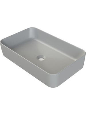 TeknoKapsül Mat Gri Lavabo, 60X38 cm ve Estetik Görünüm
