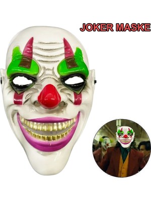 TeknoKapsül Delirten Gülüş Palyaço Temalı Joker Maskesi