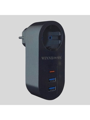 TeknoKapsül Buffer® 2 Usb,1 Type-C Girişli 1'li Çocuk Korumalı,ısıya Karşı Dayanıklı 2500WATT Termal Akım Korumalı Priz