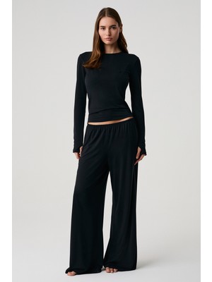Penye Mood Dökümlü Rahat Kesim Pijama Takım