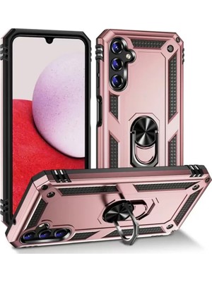 TeknoKapsül Newface Samsung Galaxy A04S Kılıf Sofya Yüzüklü Silikon Kapak - Rose