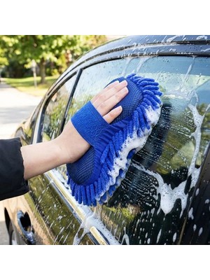 TeknoKapsül Mikrofiber Oto Yıkama Eldiveni – Kalın Süngerli Araç Temizleme Bezi, Araba Yıkama Eldiveni (5643)